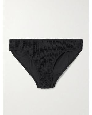 Ulla Johnson Marseille Smocked Bikini Briefs - Schwarz