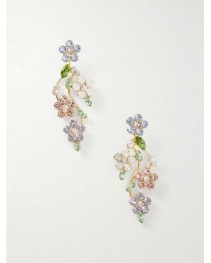 Jennifer Behr Adeline-Tone Crystal Earrings - White