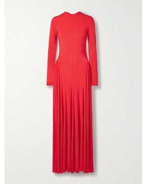 TOVE Orea Maxikleid Aus Stretch-Jersey Mit Raffungen - Rot