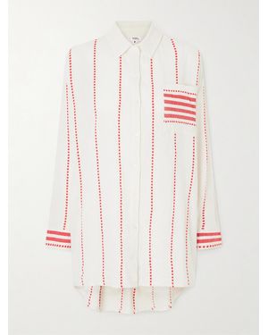 lemlem Mariam Cotton-Gauze Shirt - Rouge