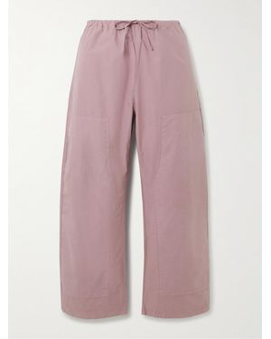 Leset Kyoto Cotton Wide-Leg Trousers - Pink