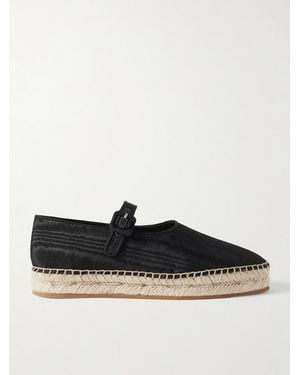 Loeffler Randall Clover Moire Mary Jane Espadrilles - Black