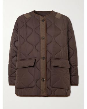Frankie Shop Teddy Quilted Shell Jacket - Brown