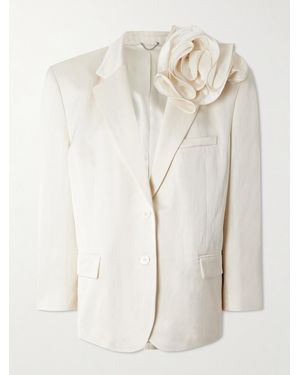 Magda Butrym Blazer Aus Webstoff Mit Applikation - Natur