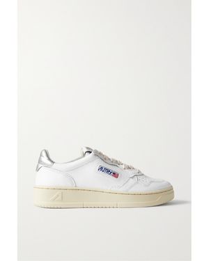 Autry Medalist Low Sneakers Aus Leder Mit Metallic-Detail - Weiß