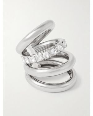 Rabanne Convertible-Tone Crystal Ear Cuff - Gray