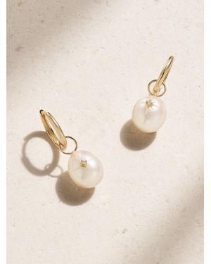 Mateo Convertible 14-Karat, Pearl And Diamond Earrings - Natural