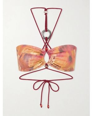 Isabel Marant Analia Embellished Bikini Top - White