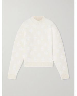 Aztech Mountain Oversized-Pullover Aus Jacquard-Strick Aus Einer Wollmischung - Weiß