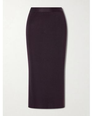 Veronica de Piante Caterina Silk Midi Skirt - Blau