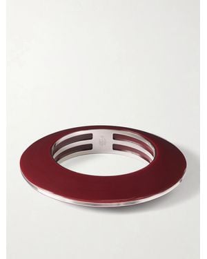 Jacques Marie Mage Loulou De La Falaise Rhoda Palladium-Plated Acetate Bangle - Brown