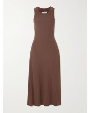 Citizens of Humanity Isabel Ribbed Stretch Organic Cotton And Lyocell-Blend Jersey Midi Dress - Brown
