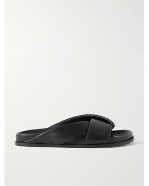 Emme Parsons Leather Slides - Black