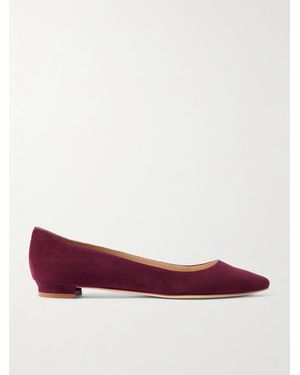 Manolo Blahnik Bb Ballerinas Aus Veloursleder - Rot