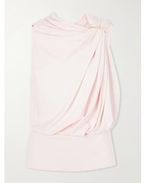 Sportmax Lacuna Embellished Draped Jersey Blouse - Pink