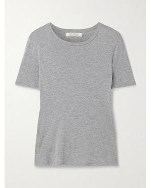 Nili Lotan Elin Cotton And Cashmere-Blend T-Shirt - Grey