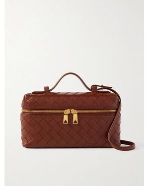 Bottega Veneta Bang Bang Intrecciato Leather Top-Handle Bag - Brown