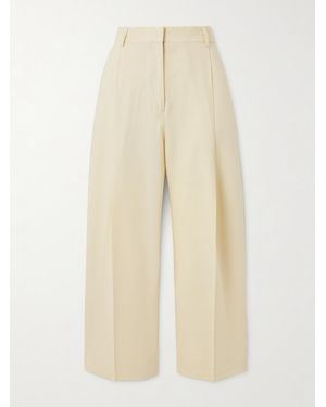 TOTEME Pleated Crepe Wide-Leg Trousers - Natural