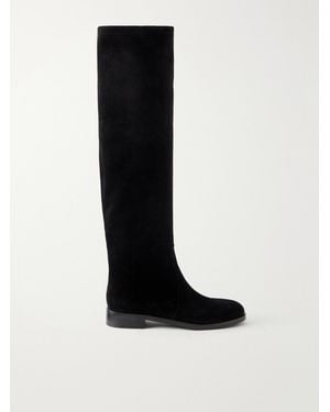 Gianvito Rossi Zayne 20 Suede Over-The-Knee Boots - Black