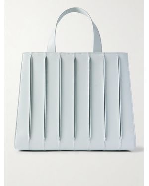 Max Mara Sac À Main En Cuir À Plis Whitney Bag 7 Large - Bleu