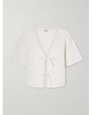 STAUD Ava Linen Blouse - Natural