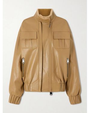 KHAITE Malone Shearling Bomber Jacket - Natural