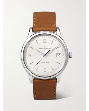 Jaeger-lecoultre Master Control Date Automatic 40Mm Stainless Steel And Leather Watch - Weiß