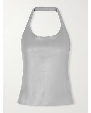 Stouls Cherry Leather Tank - Purple
