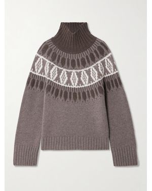 arch4 Whistler Fair Isle Cashmere Turtleneck Sweater - Gray