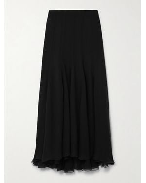 Chloé Organic Silk-Mousseline Maxi Skirt - Black