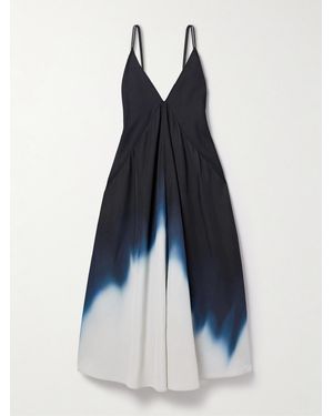 Proenza Schouler Torres Dégradé Twill Midi Dress - Blue