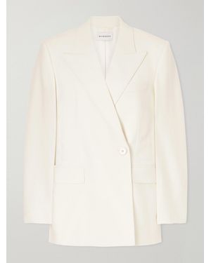 Givenchy Double-Breasted Wool And Mohair-Blend Cady Blazer - Natural