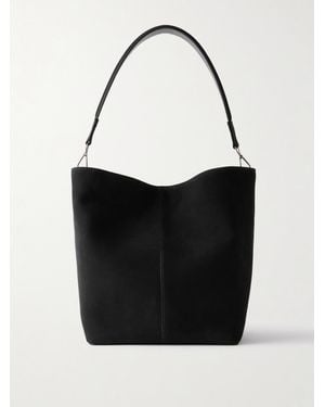 Metier Twist 22 Nubuck Shoulder Bag - Black