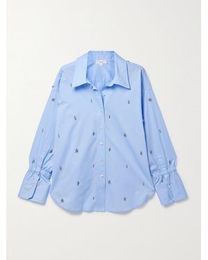 A.L.C. Chemise En Serge De Coton À Cristaux Monica - Bleu