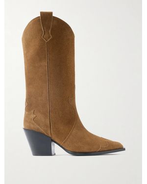 Aeyde Ariel Suede Knee Boots - Brown