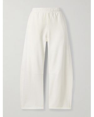 Citizens of Humanity Miro Cotton-Jersey Barrel-Leg Track Pants - White