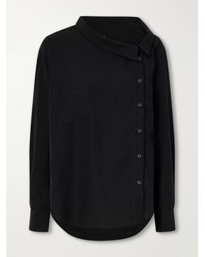 Jamie Haller The Asymmetry Cotton-Poplin Shirt - Black