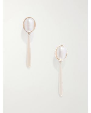 Loren Stewart Costeau Sterling Pearl Earrings - Natural