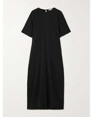 St. Agni Crepe De Chine Maxi Dress - Black