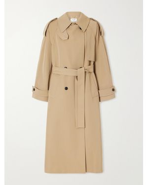 Rohe Classic Double-Breasted Gabardine Trench Coat - Natural