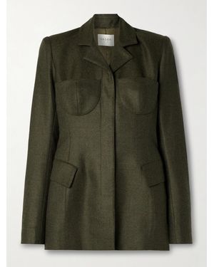 Salon 1884 Blazer En Serge De Laine Et De Cachemire Mélangés Maigret - Vert