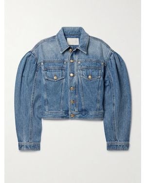 Ulla Johnson The Cosette Cropped Denim Jacket - Blue
