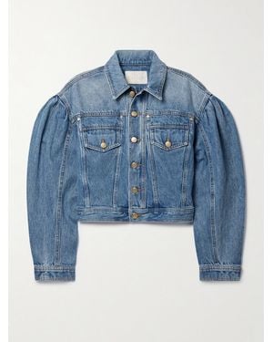 Ulla Johnson The Cosette Cropped Denim Jacket - Blue