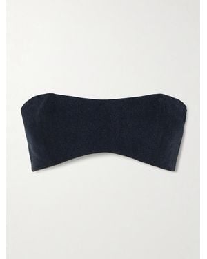 Agolde Maria Mcmanus Organic And Recycled-Denim Bandeau Top - Blue
