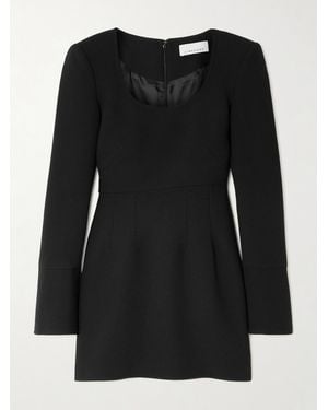 LIBEROWE The Vanguard Amber Wool-Crepe Mini Dress - Black