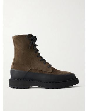 Le Monde Beryl Dolomite Rubber-Trimmed Suede Ankle Boots - Black
