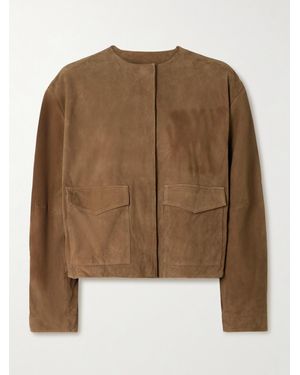 St. Agni Utility Cocoon Jacke Aus Veloursleder - Braun