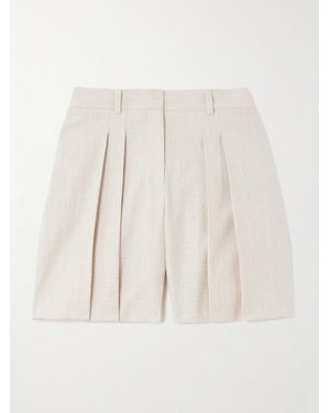 Theory Shorts Aus Canvas Aus Einer Leinenmischung Mit Falten - Natur