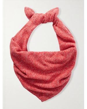 The Elder Statesman Cashmere Scarf - Red
