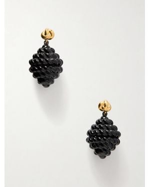 TOTEME Rope Drop Earrings - Black